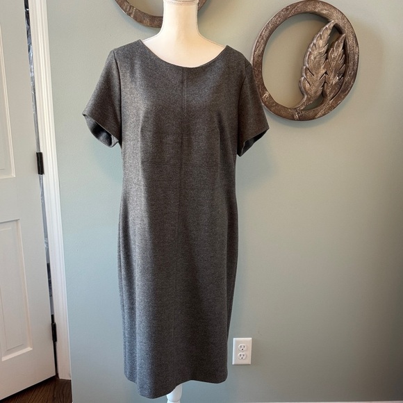 Escada Charcoal Gray Midi Dress size 46 (16 US) - Picture 2 of 14